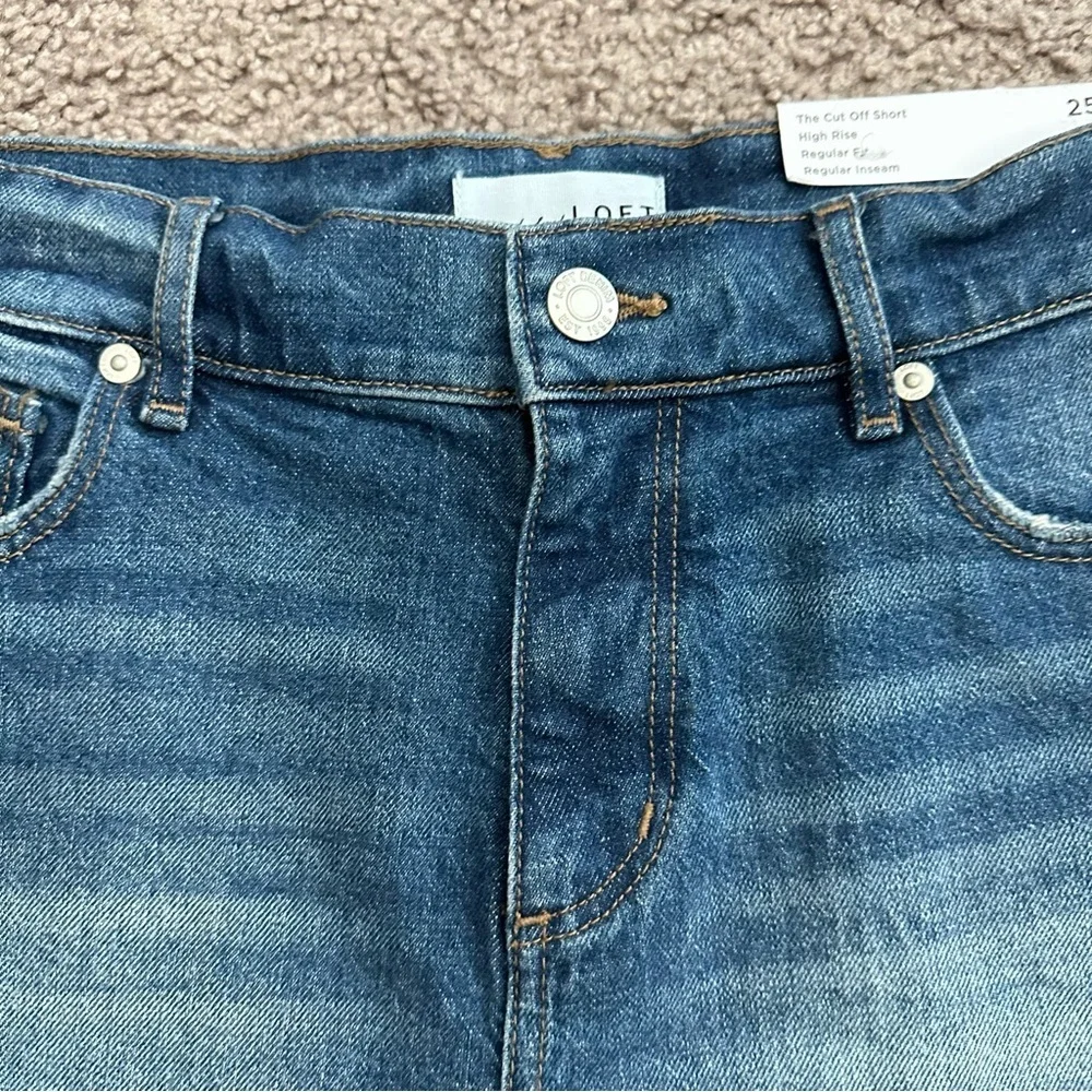 Loft The Cut Off Denim Short Womens Size 25 - Picture 5 of 12